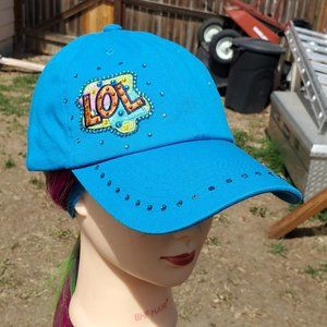 Ladies Turquoise BLING Hat NEW